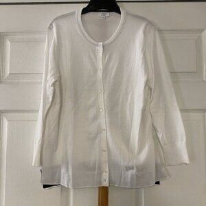 Crown & Ivy White Layering Cardigan - Sz Large